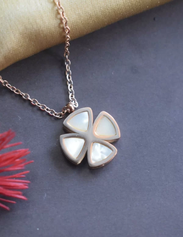 Featured -Reversible Clover Mother-of-Pearl Pendant Necklace