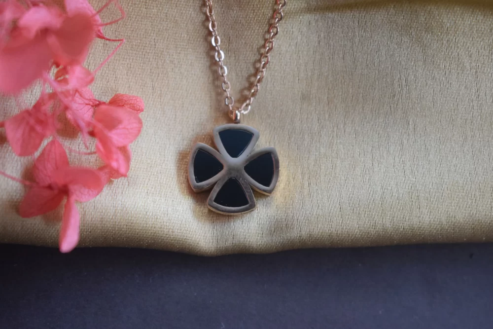 3 -Reversible Clover Mother-of-Pearl Pendant Necklace