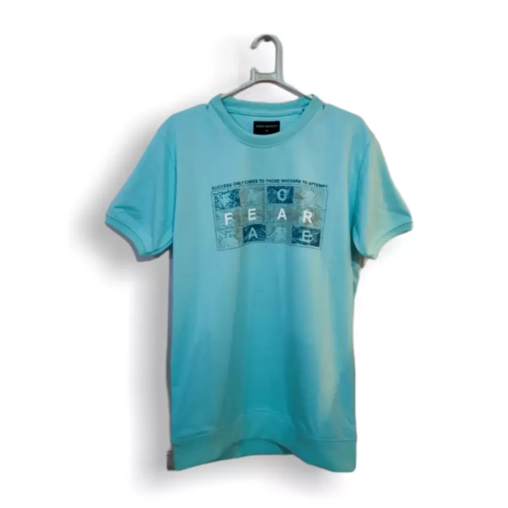 Fear Game Mint Green Graphic T-Shirt