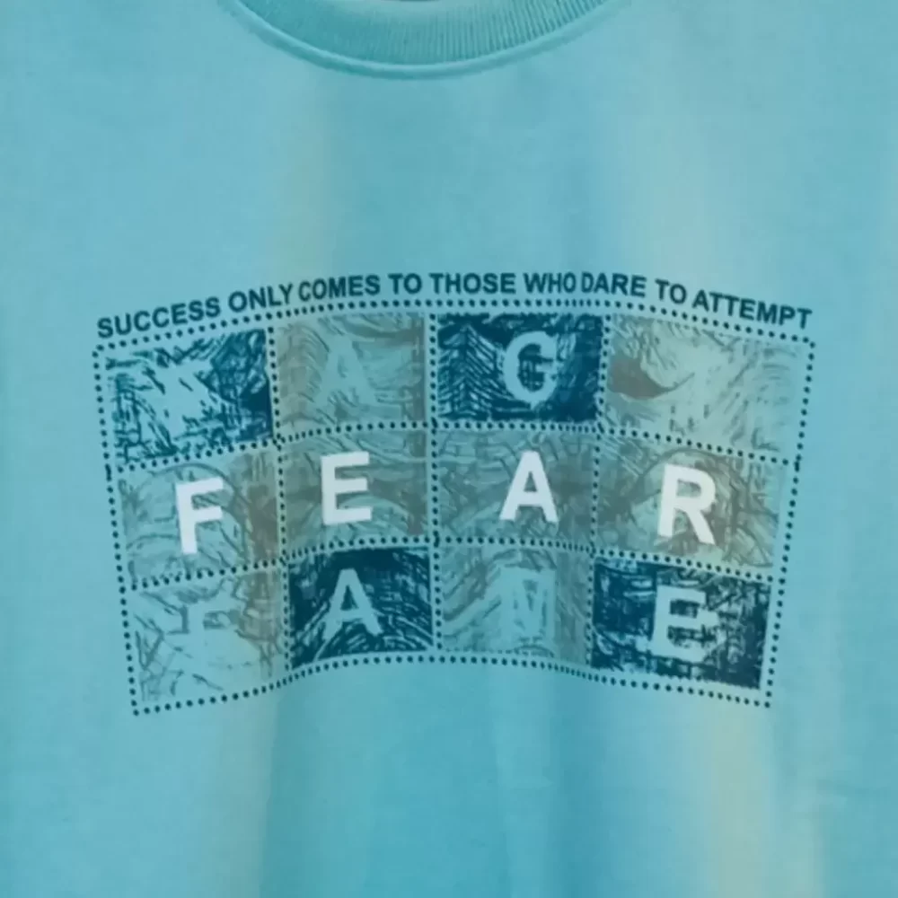 Fear Game Mint Green Graphic T-Shirt- 1